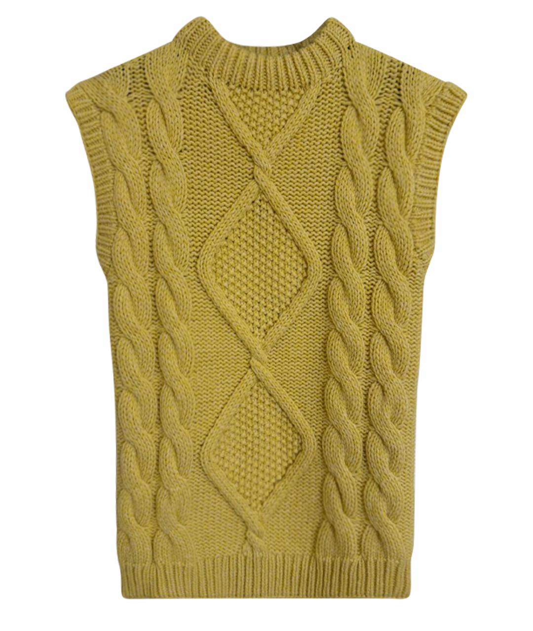 MAX MARA Желтая кашемировая жилетка, фото 1