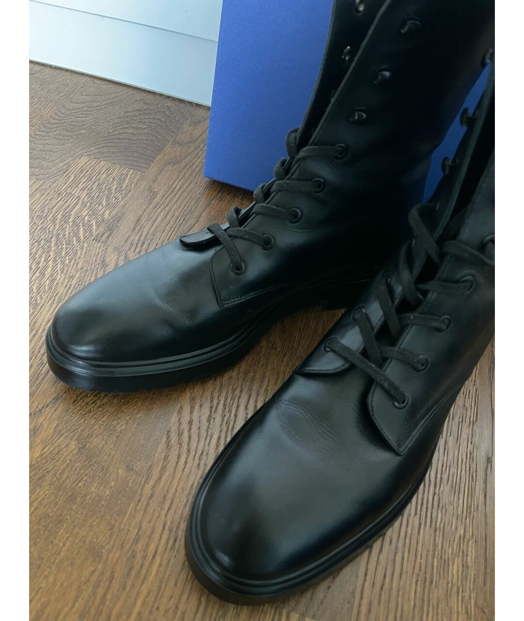 STUART WEITZMAN Черные кожаные ботинки, фото 4