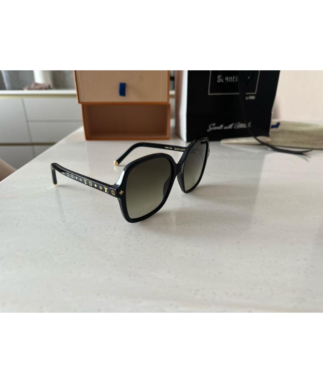 LOUIS VUITTON Черные пластиковые солнцезащитные очки, фото 2