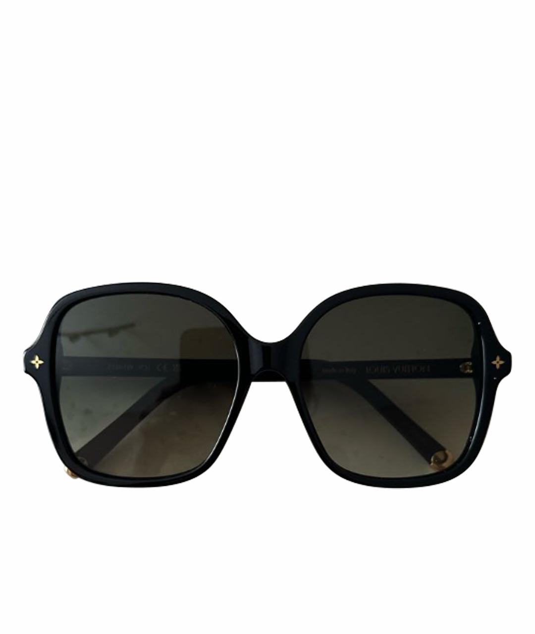 LOUIS VUITTON Черные пластиковые солнцезащитные очки, фото 1