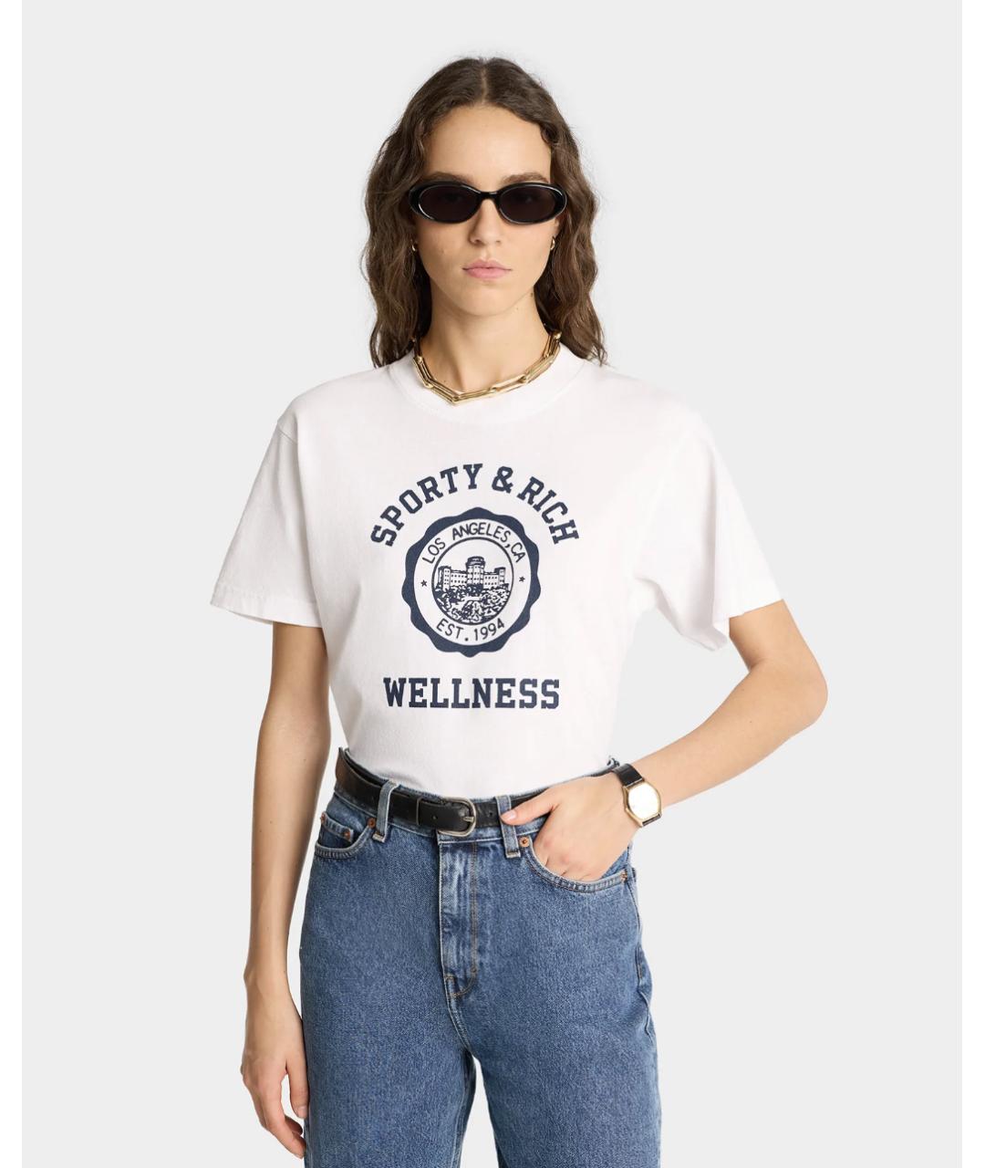 SPORTY AND RICH Белая футболка, фото 2