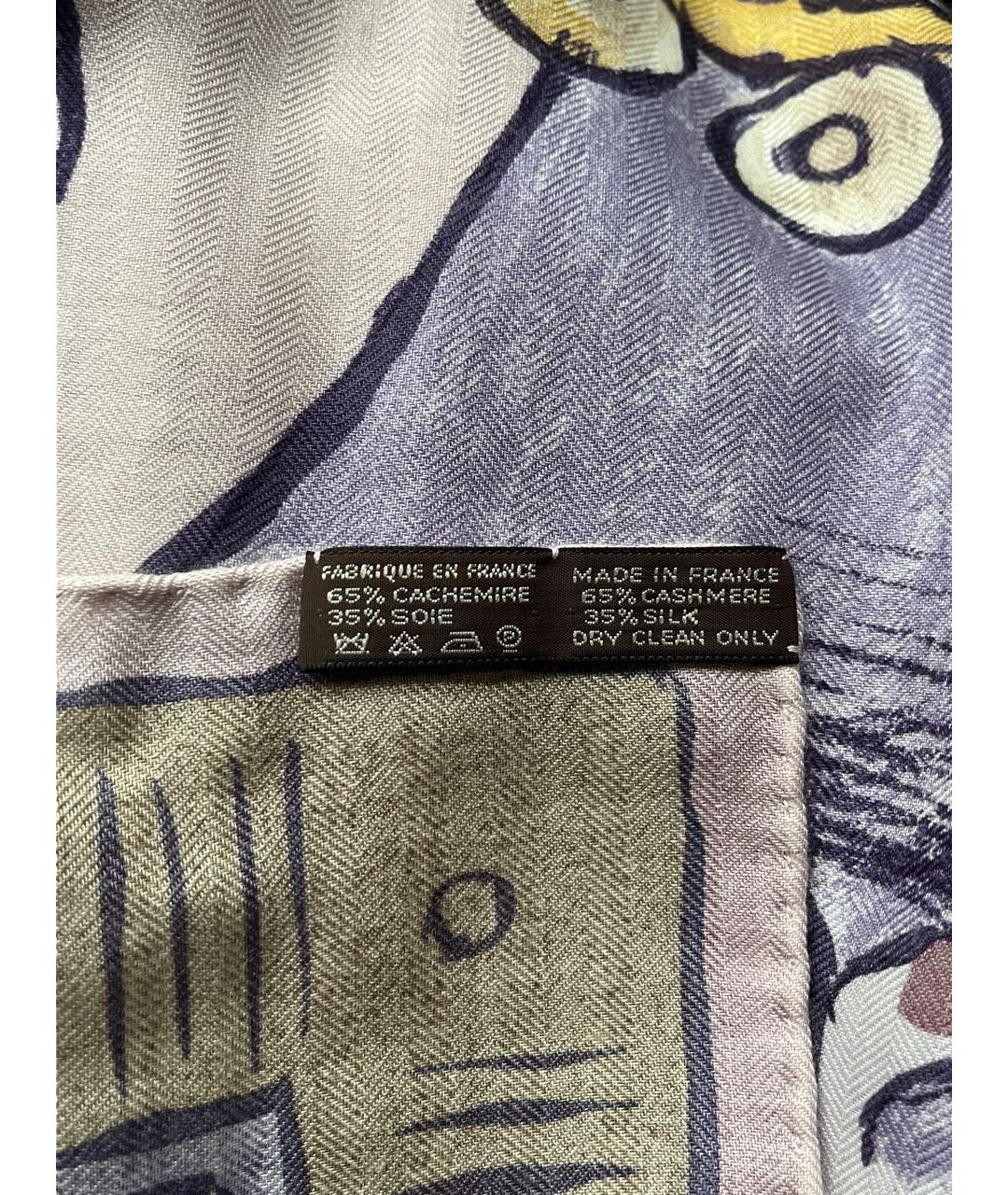 HERMES Мульти шелковый платок, фото 7