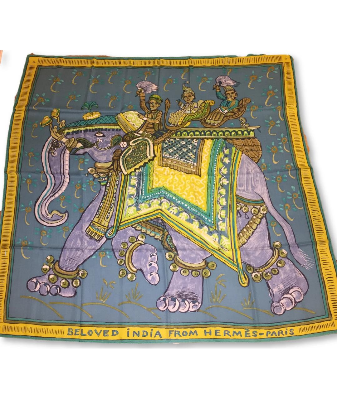 HERMES Мульти шелковый платок, фото 9