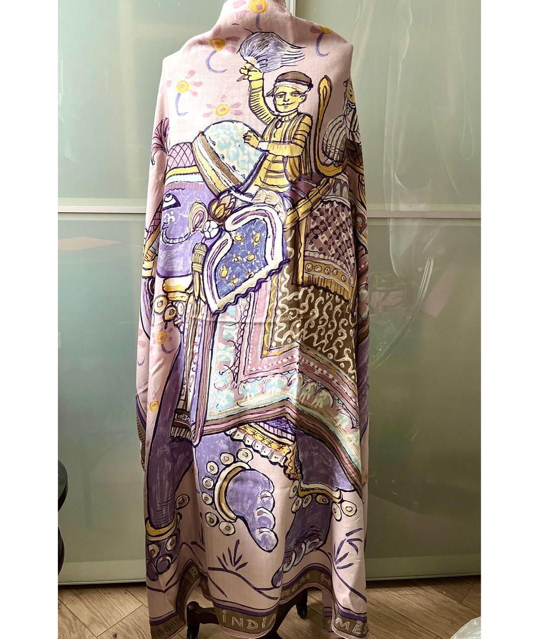 HERMES Мульти шелковый платок, фото 6