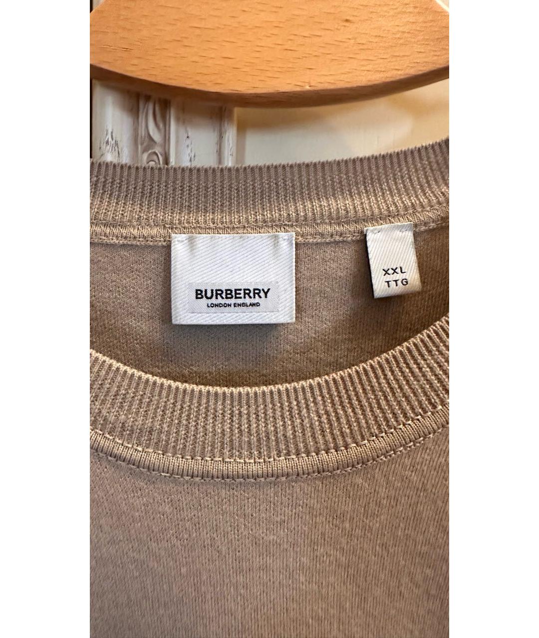 BURBERRY Бежевый шерстяной джемпер / свитер, фото 3