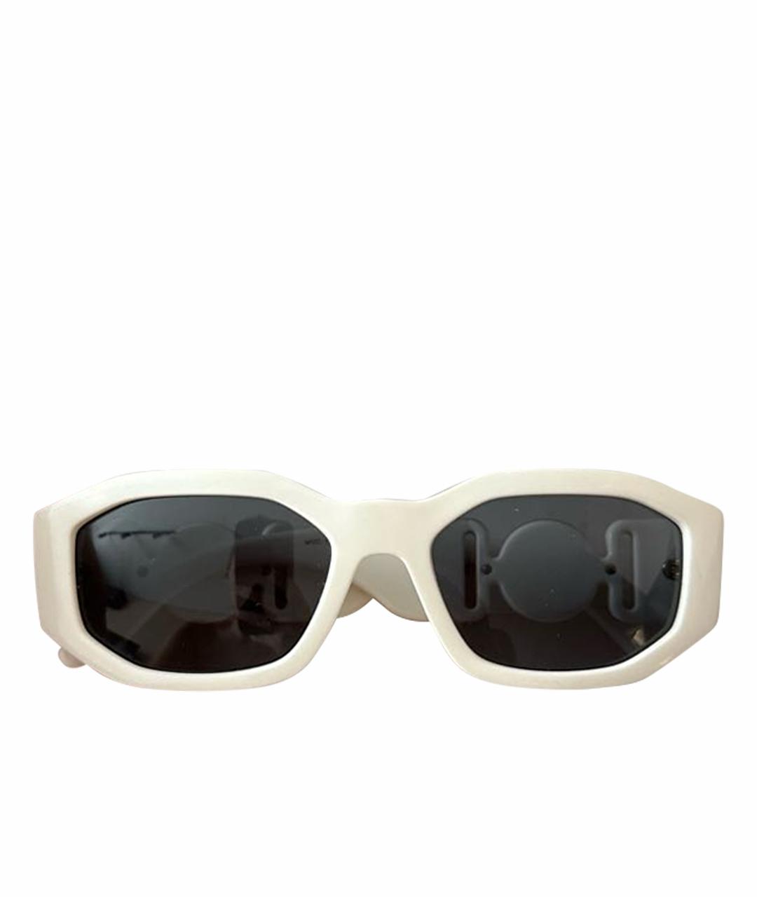 VERSACE Белые пластиковые солнцезащитные очки, фото 1