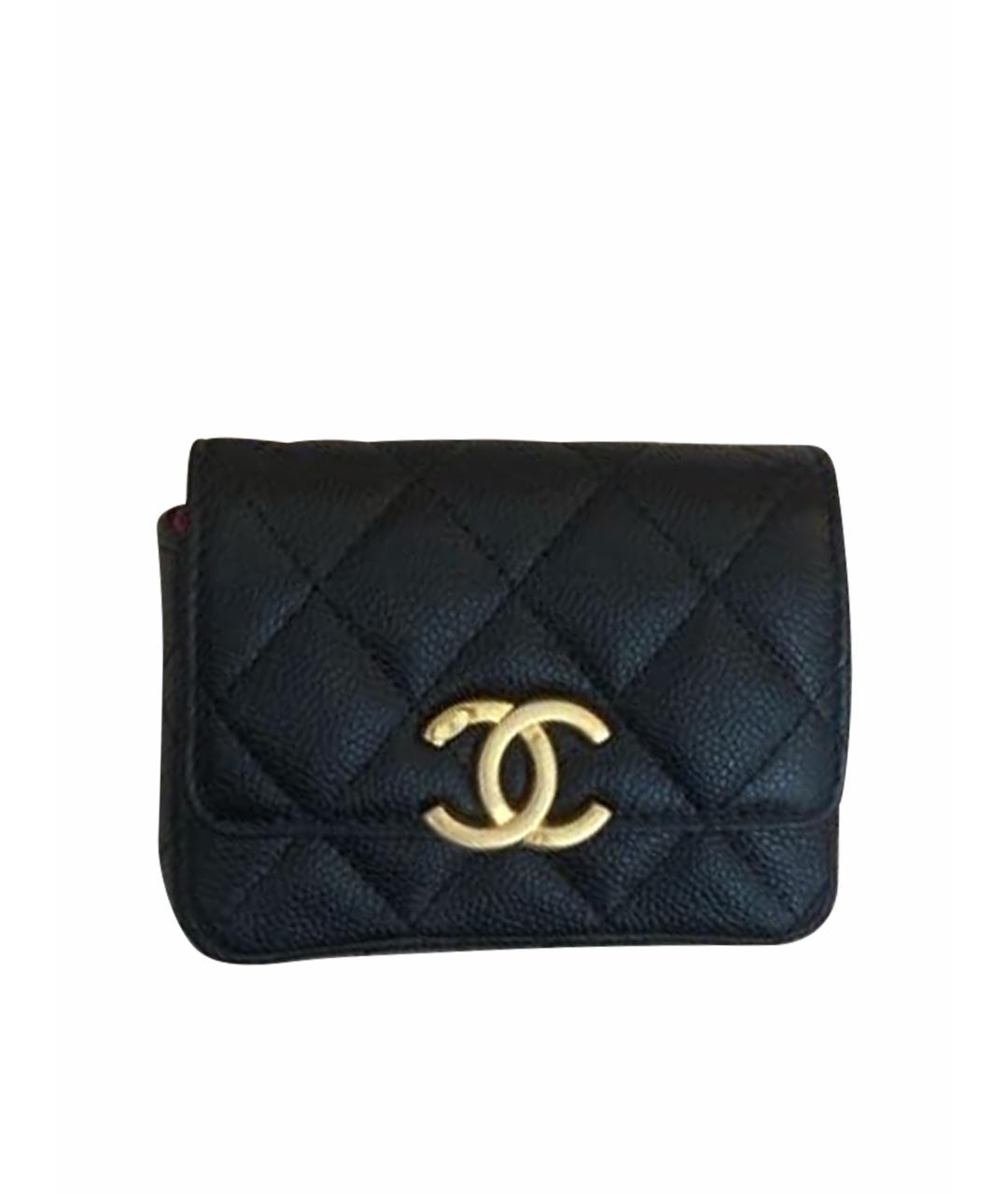 CHANEL Черная кожаная поясная сумка, фото 1