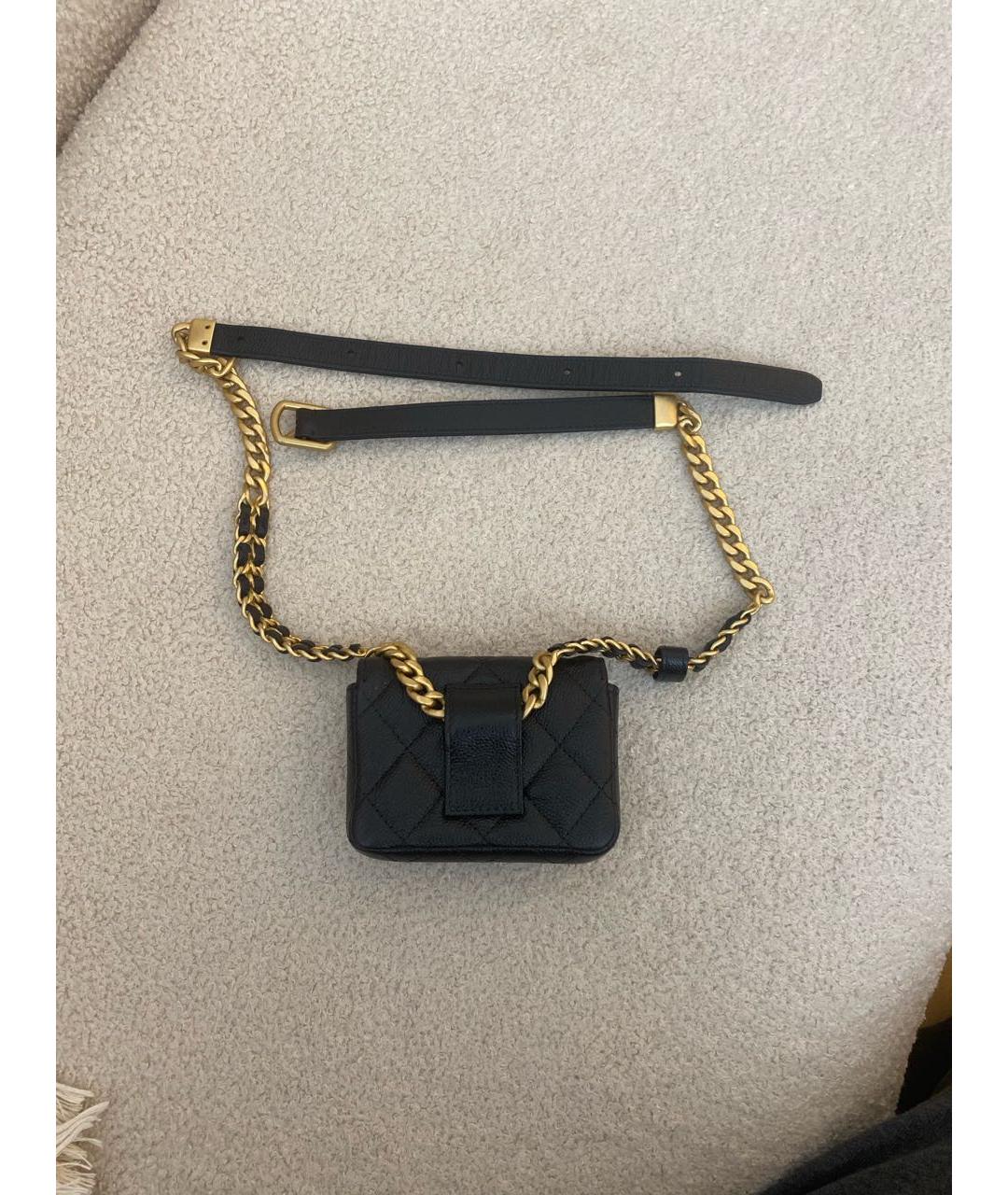 CHANEL Черная кожаная поясная сумка, фото 3