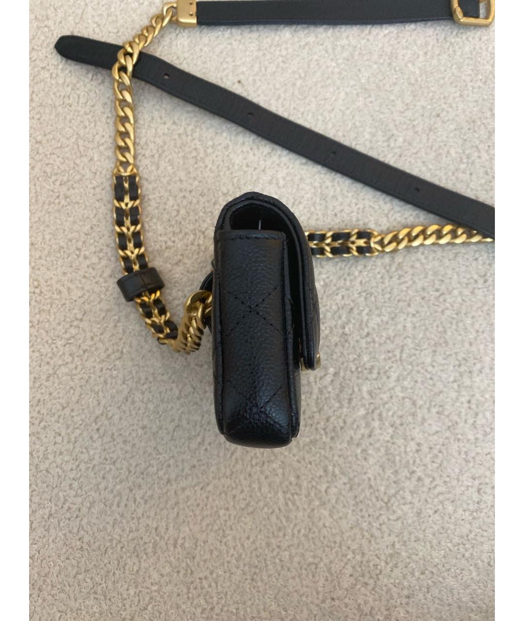CHANEL Черная кожаная поясная сумка, фото 2