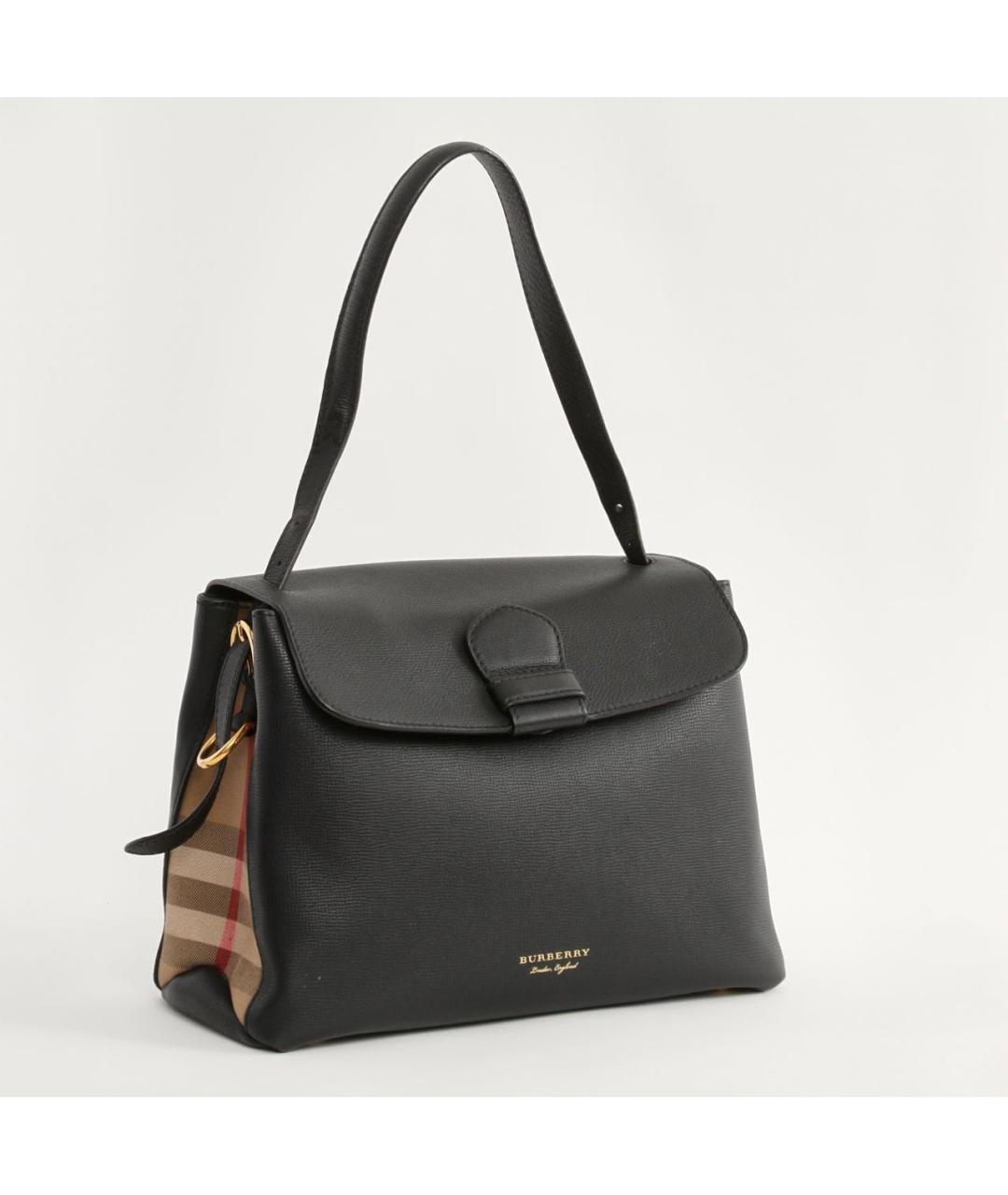 BURBERRY Черная кожаная сумка через плечо, фото 2