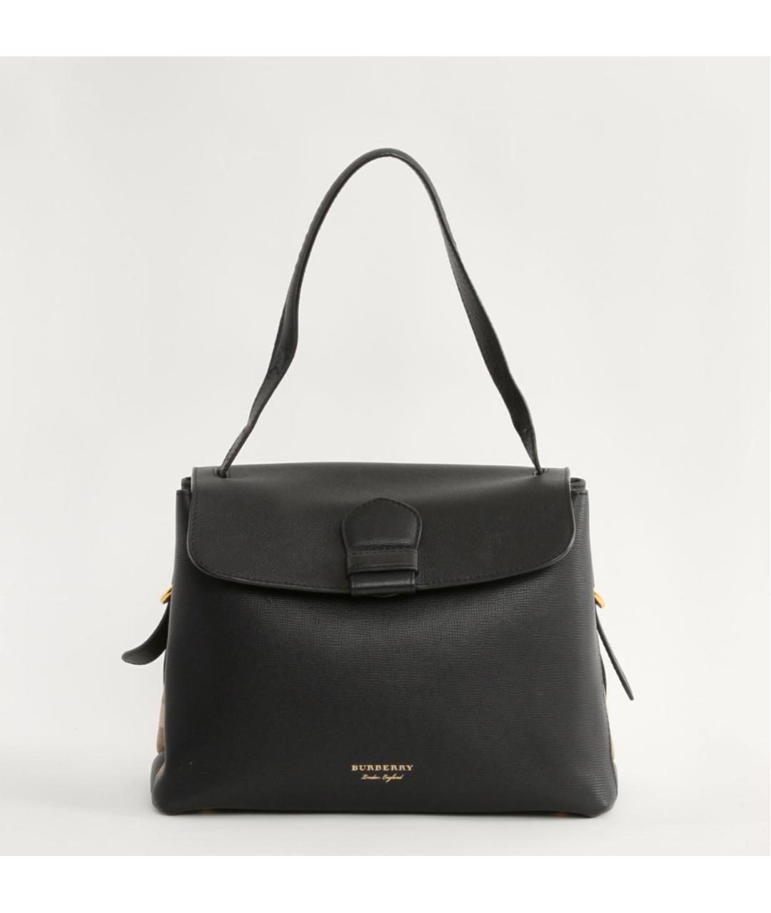 BURBERRY Черная кожаная сумка через плечо, фото 9