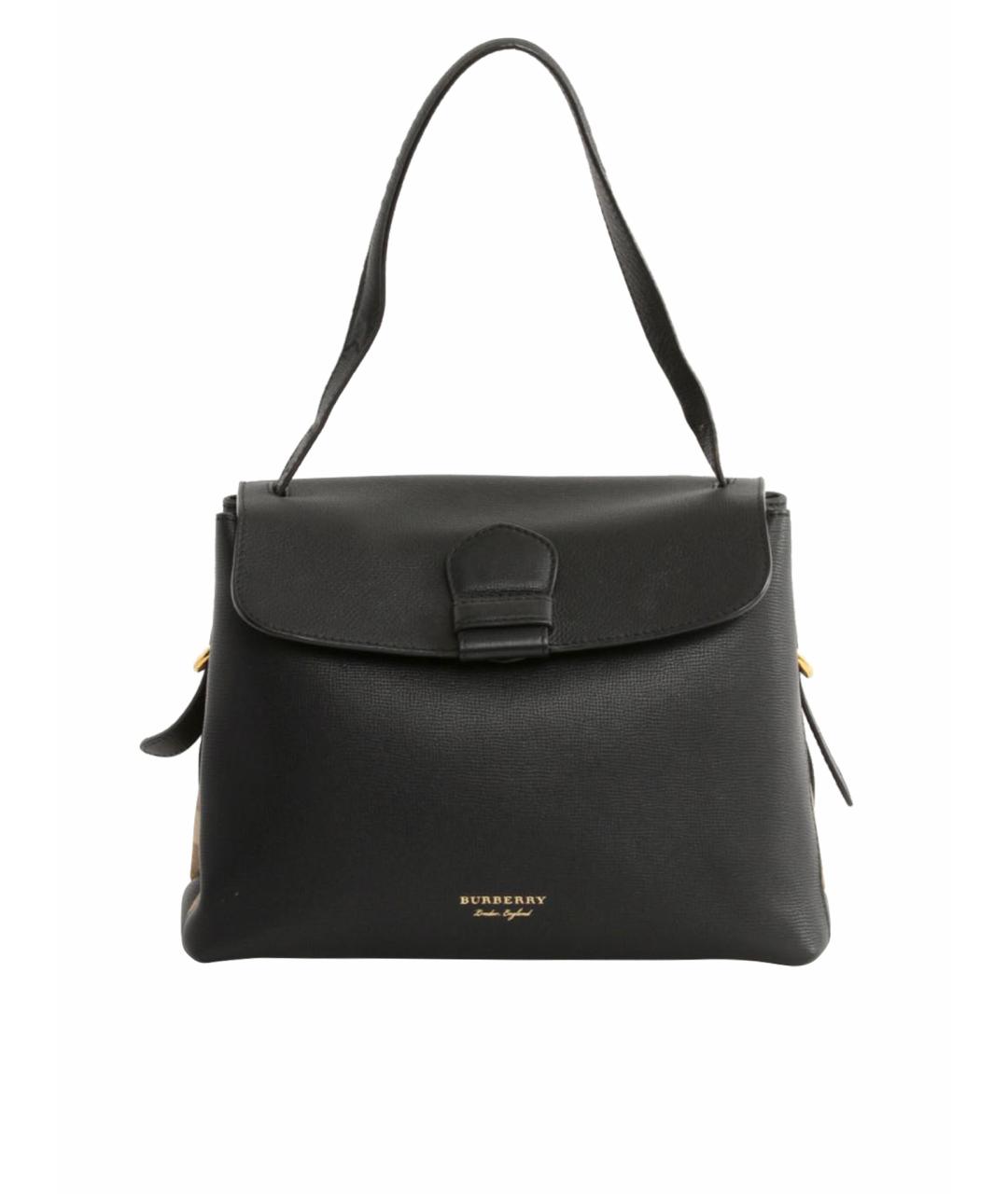 BURBERRY Черная кожаная сумка через плечо, фото 1