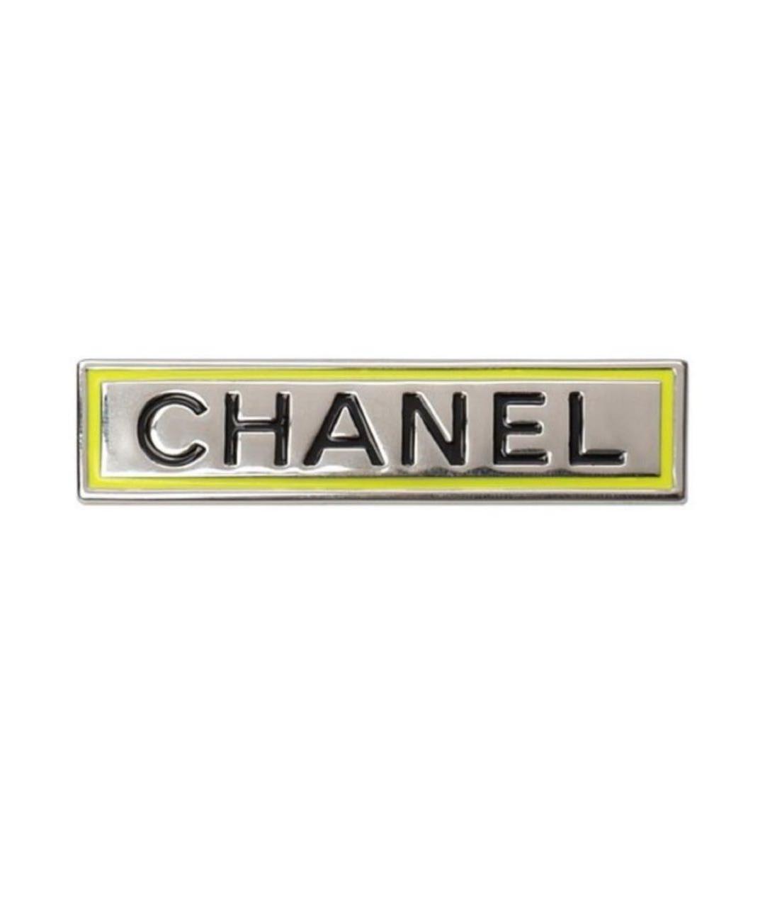 CHANEL Серебряная металлическая булавка / брошь, фото 1
