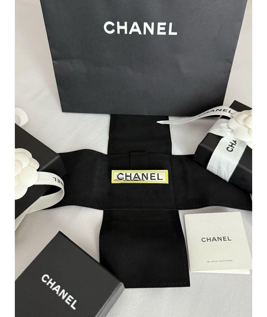 CHANEL Серебряная металлическая булавка / брошь, фото 2