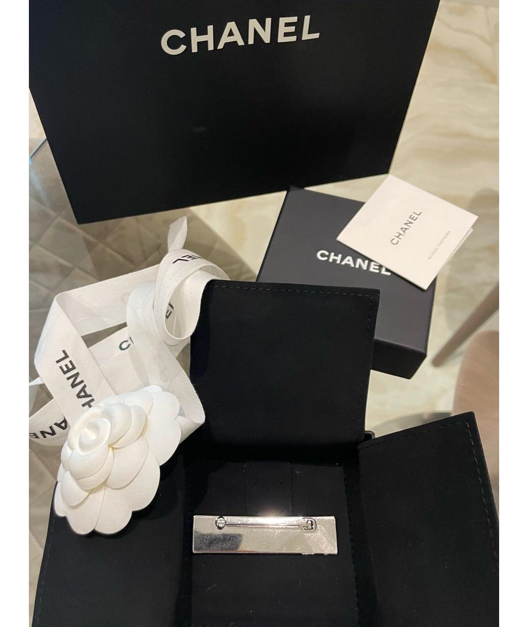 CHANEL Серебряная металлическая булавка / брошь, фото 4