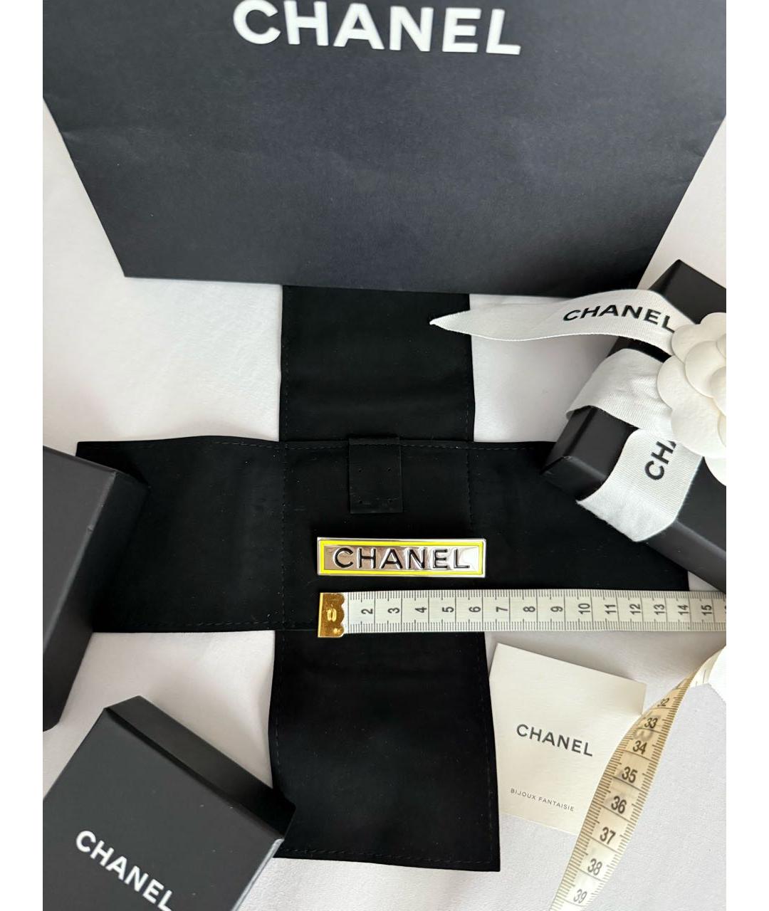 CHANEL Серебряная металлическая булавка / брошь, фото 4