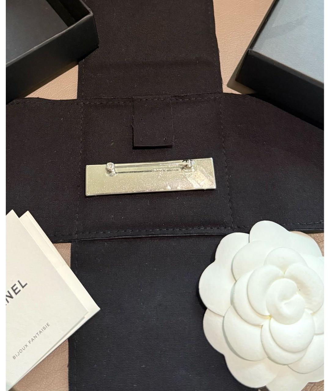CHANEL Серебряная металлическая булавка / брошь, фото 4