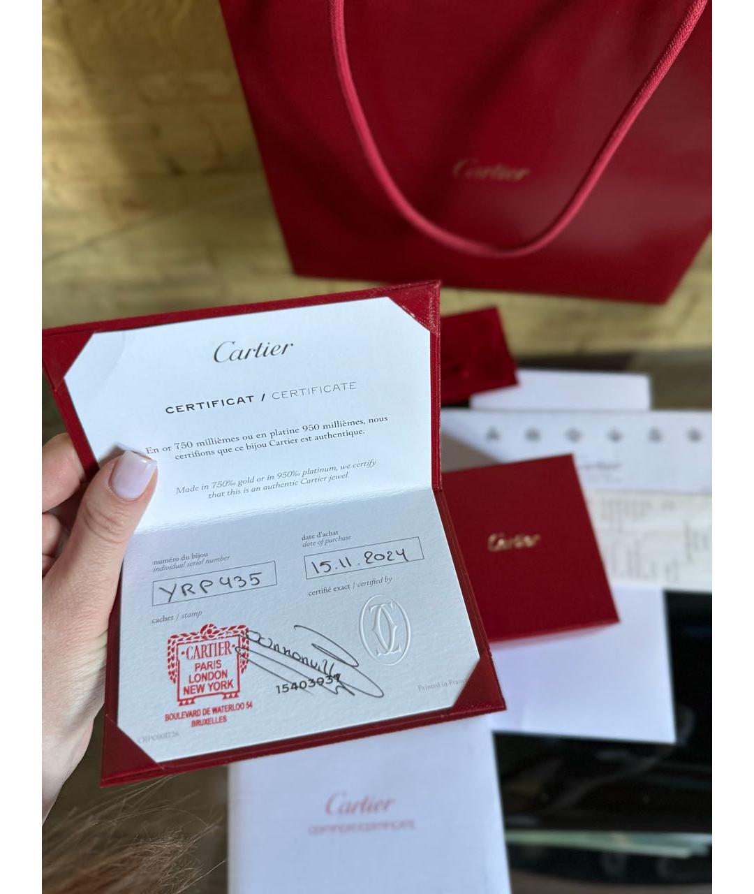 CARTIER Платиновое кольцо, фото 9
