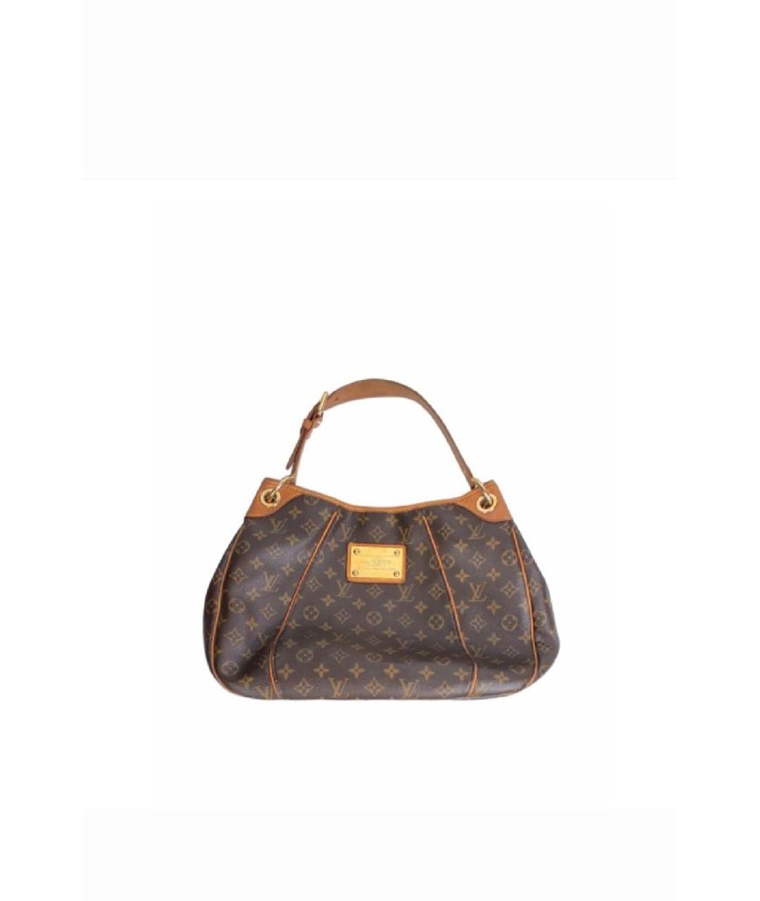 LOUIS VUITTON Коричневая кожаная сумка с короткими ручками, фото 1
