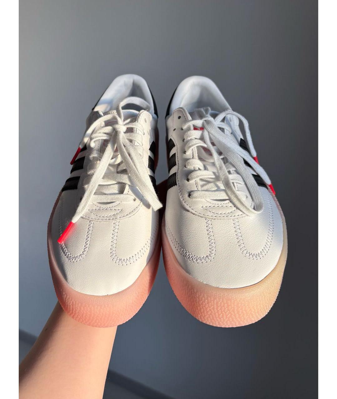 ADIDAS Белые кожаные кеды, фото 2