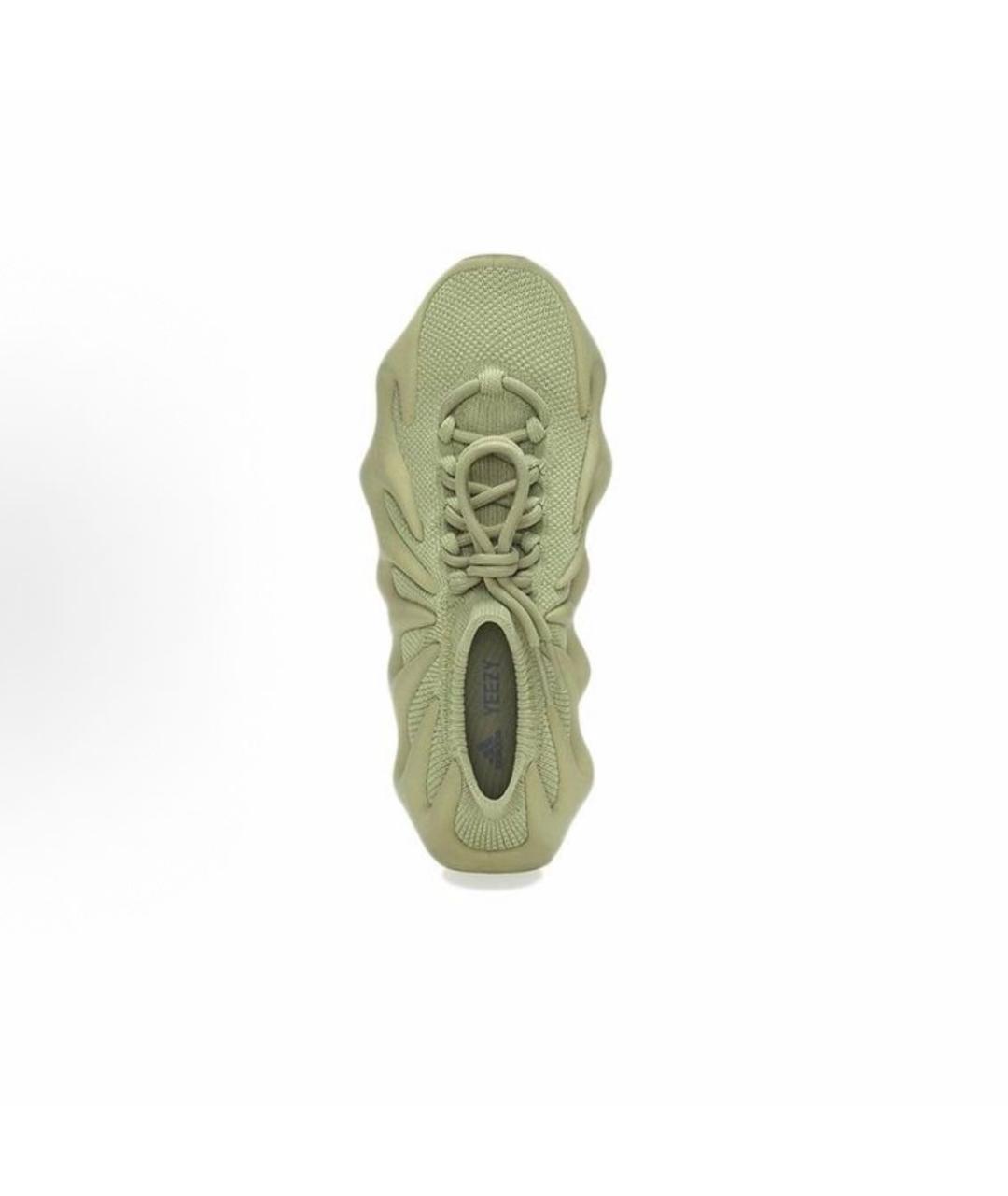ADIDAS YEEZY Зеленые текстильные кроссовки, фото 3