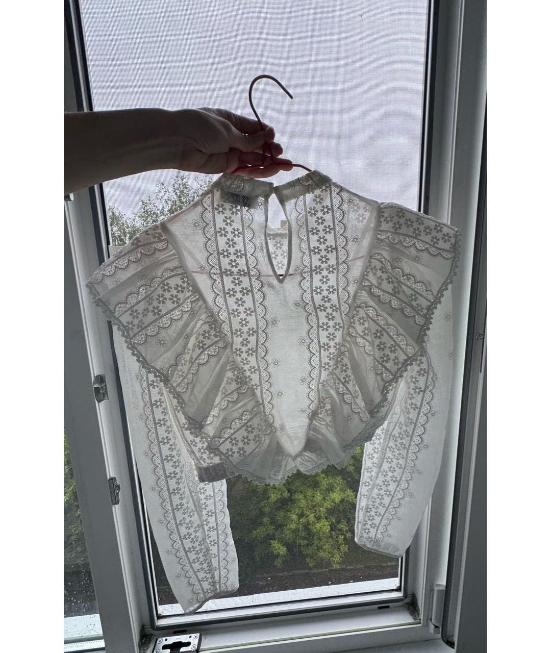 SANDRO Белая полиэстеровая блузы, фото 2