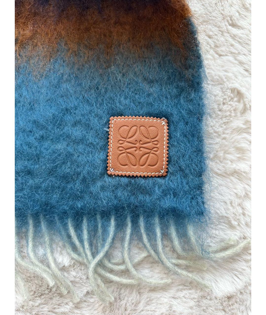 LOEWE Мульти шерстяной шарф, фото 4