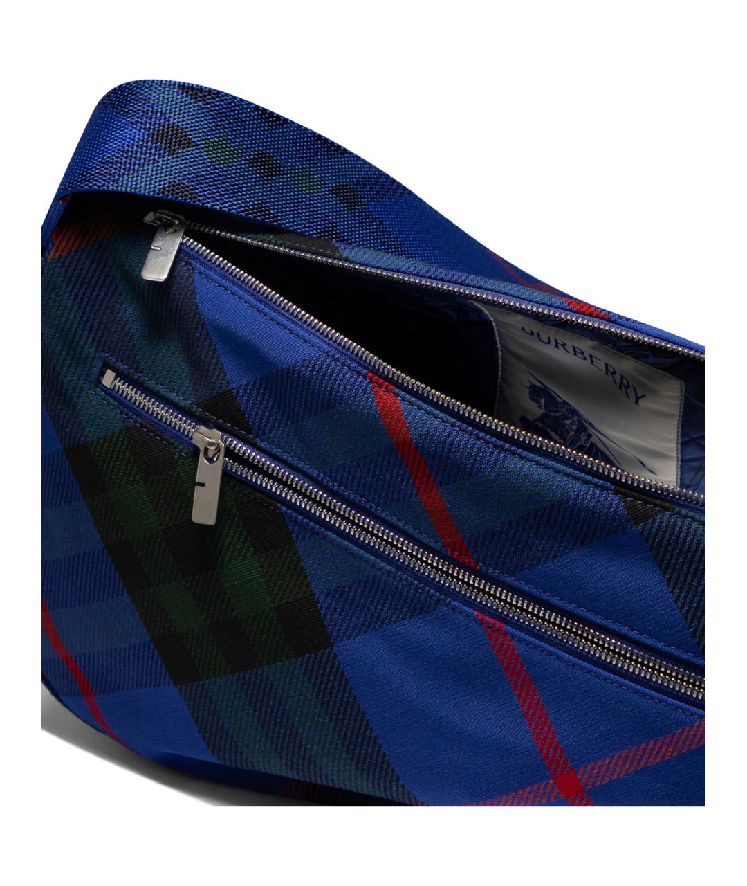 BURBERRY Синяя тканевая сумка через плечо, фото 5