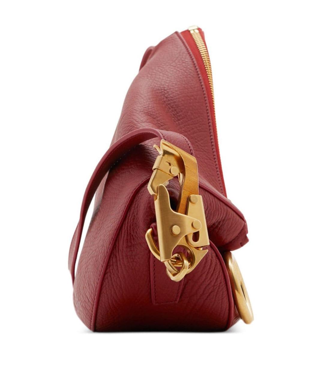 BURBERRY Красная кожаная сумка через плечо, фото 3