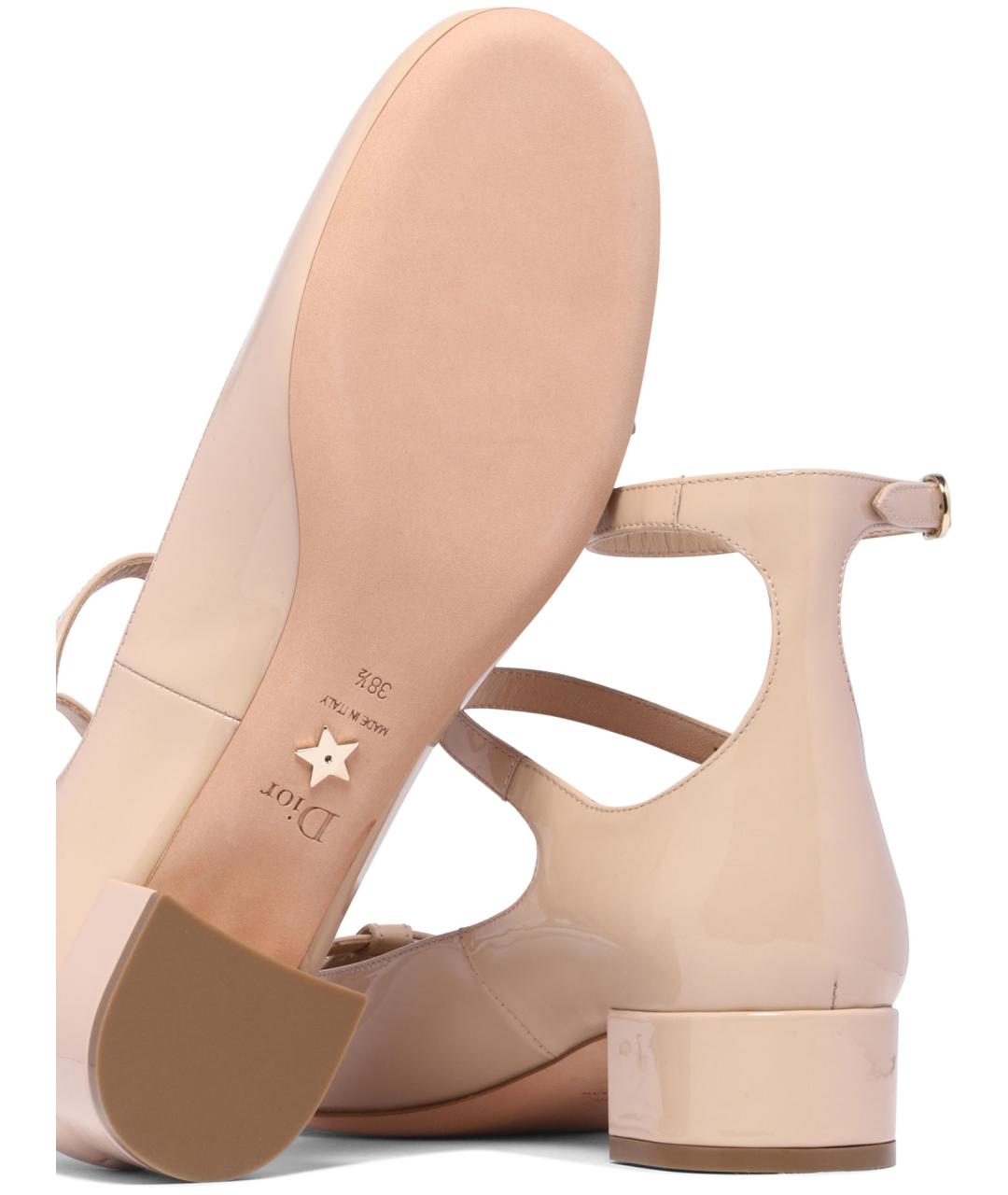 CHRISTIAN DIOR Розовые кожаные туфли, фото 5