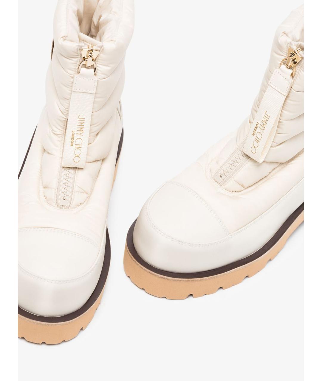JIMMY CHOO Белые текстильные ботинки, фото 4