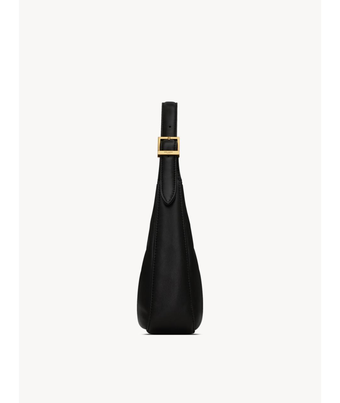 SAINT LAURENT Черная кожаная сумка с короткими ручками, фото 3
