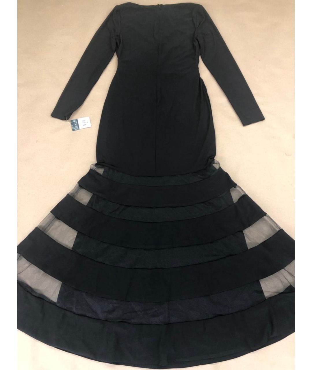 RALPH LAUREN Черное полиэстеровое вечернее платье, фото 2