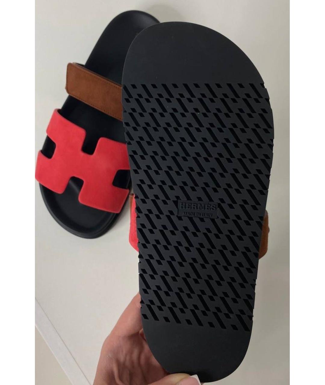 HERMES Замшевые шлепанцы, фото 4