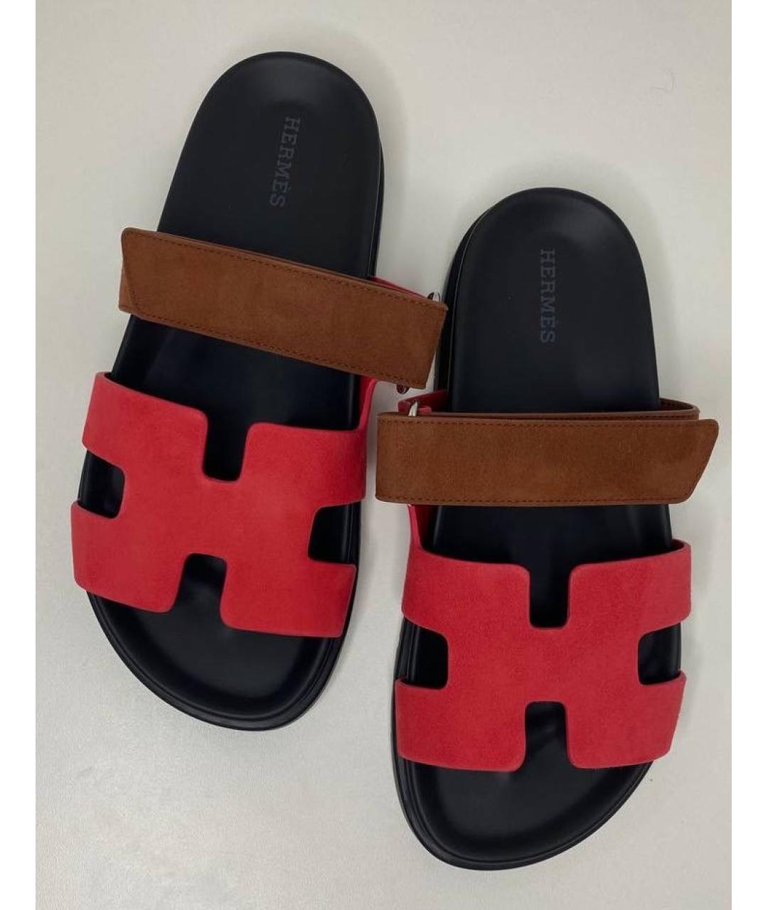 HERMES Замшевые шлепанцы, фото 2