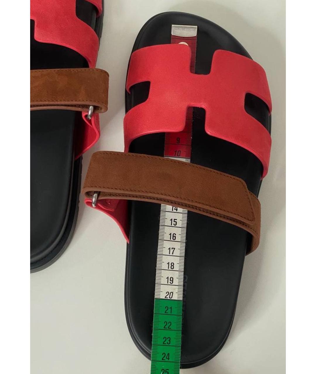 HERMES Замшевые шлепанцы, фото 5