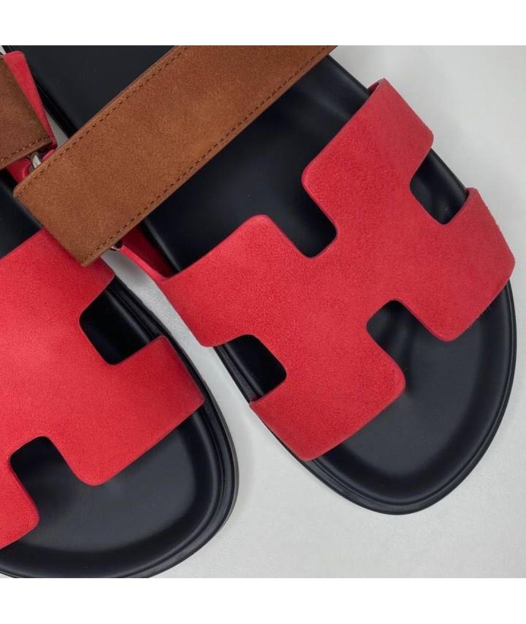 HERMES Замшевые шлепанцы, фото 3