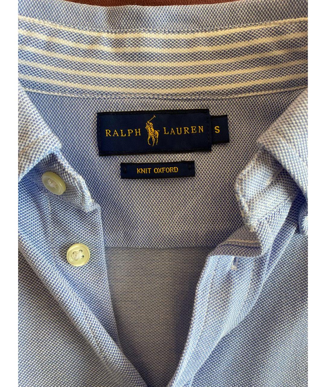 POLO RALPH LAUREN Голубое хлопковое повседневное платье, фото 3