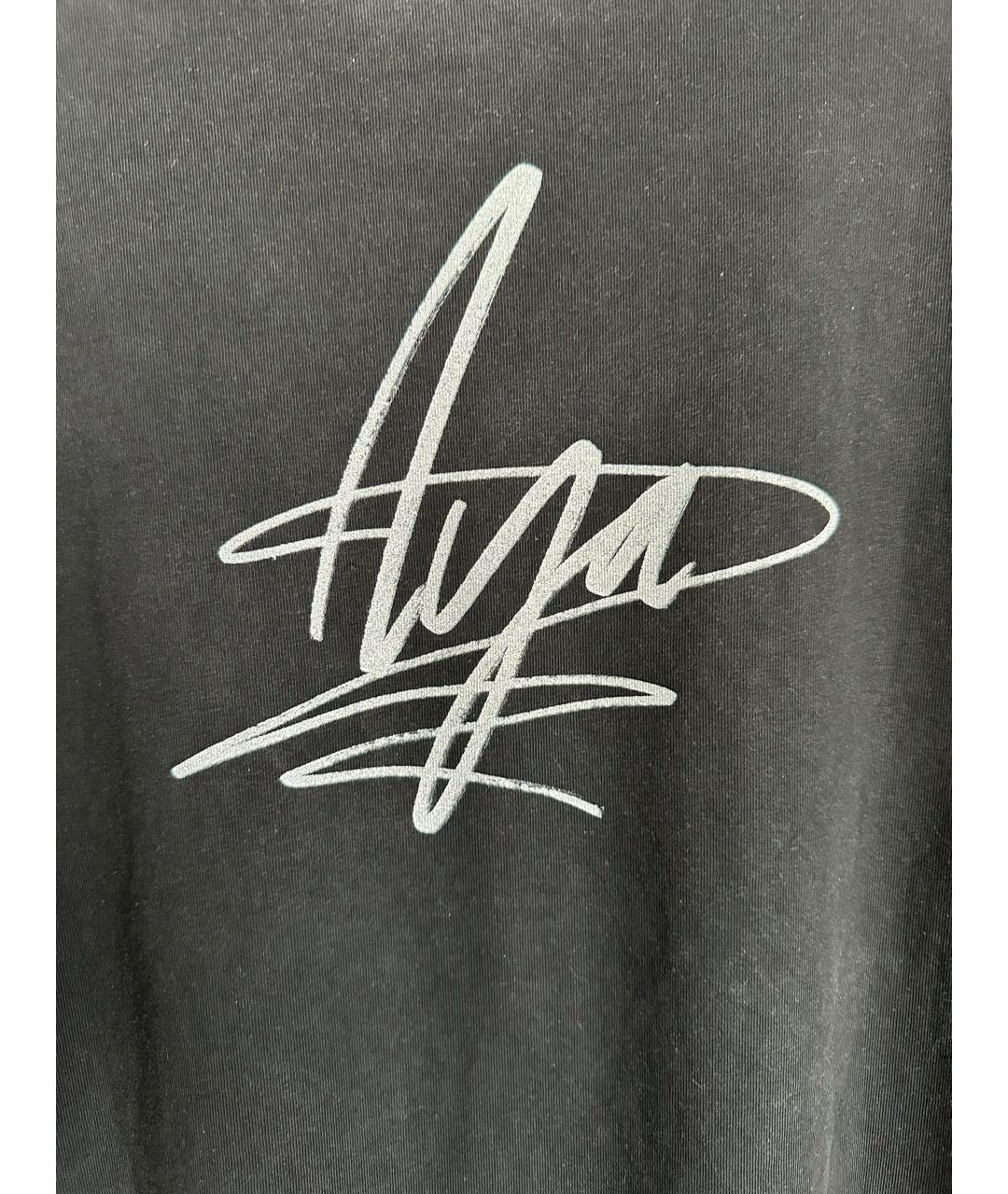 BALENCIAGA Черная хлопковая футболка, фото 3