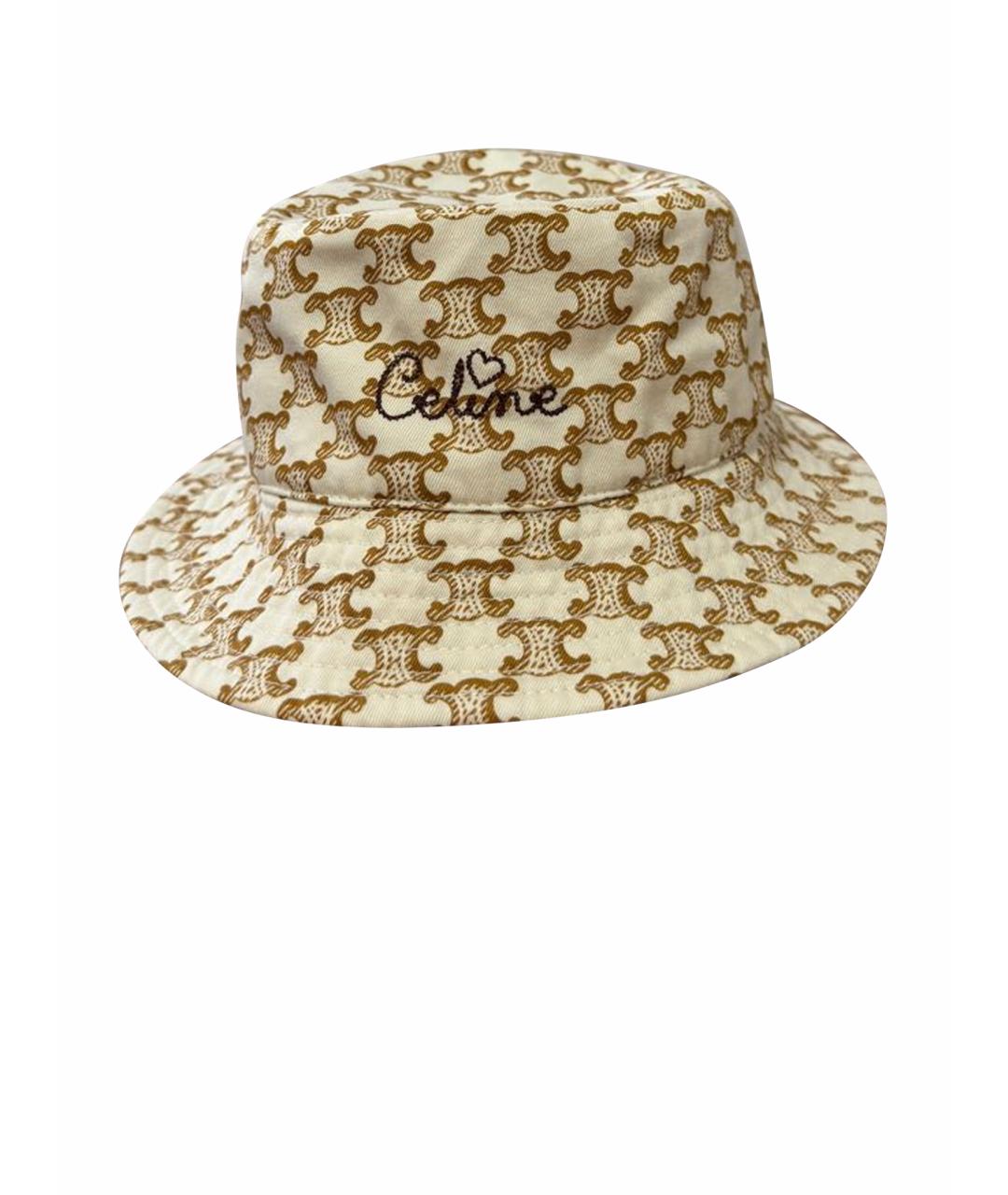 CELINE Белая хлопковая панама, фото 1