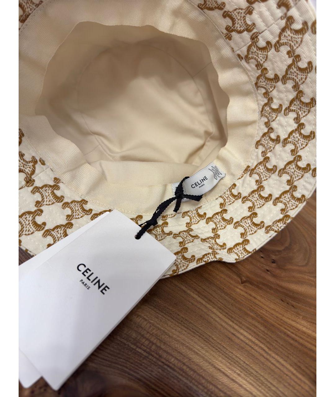 CELINE Белая хлопковая панама, фото 3