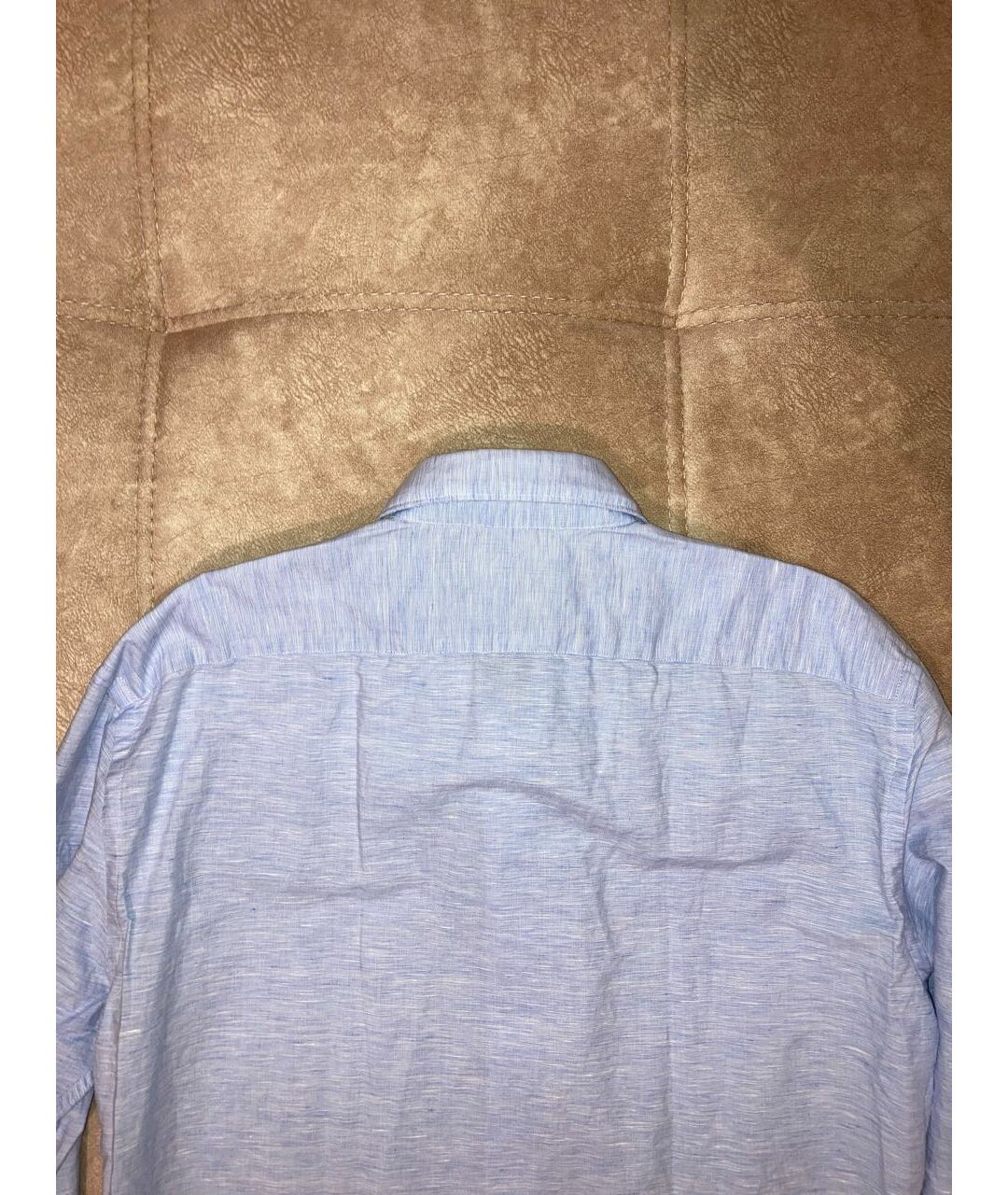 BRIAN DALES Голубая хлопковая классическая рубашка, фото 3
