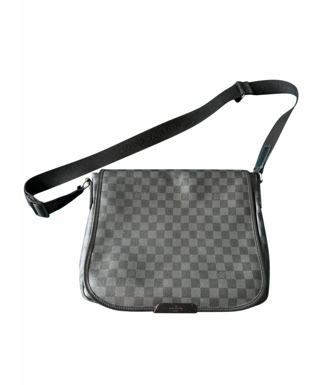LOUIS VUITTON Серая кожаная сумка на плечо, фото 1