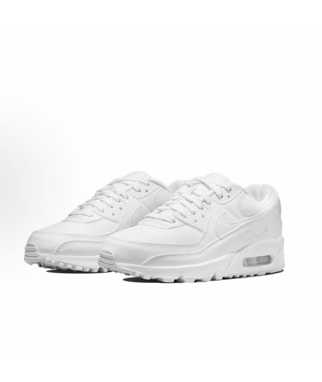 NIKE Белые кожаные низкие кроссовки / кеды, фото 2