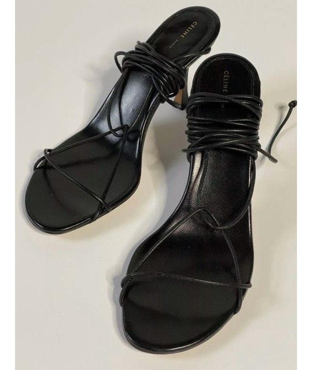 CELINE Черные кожаные сапоги, фото 3