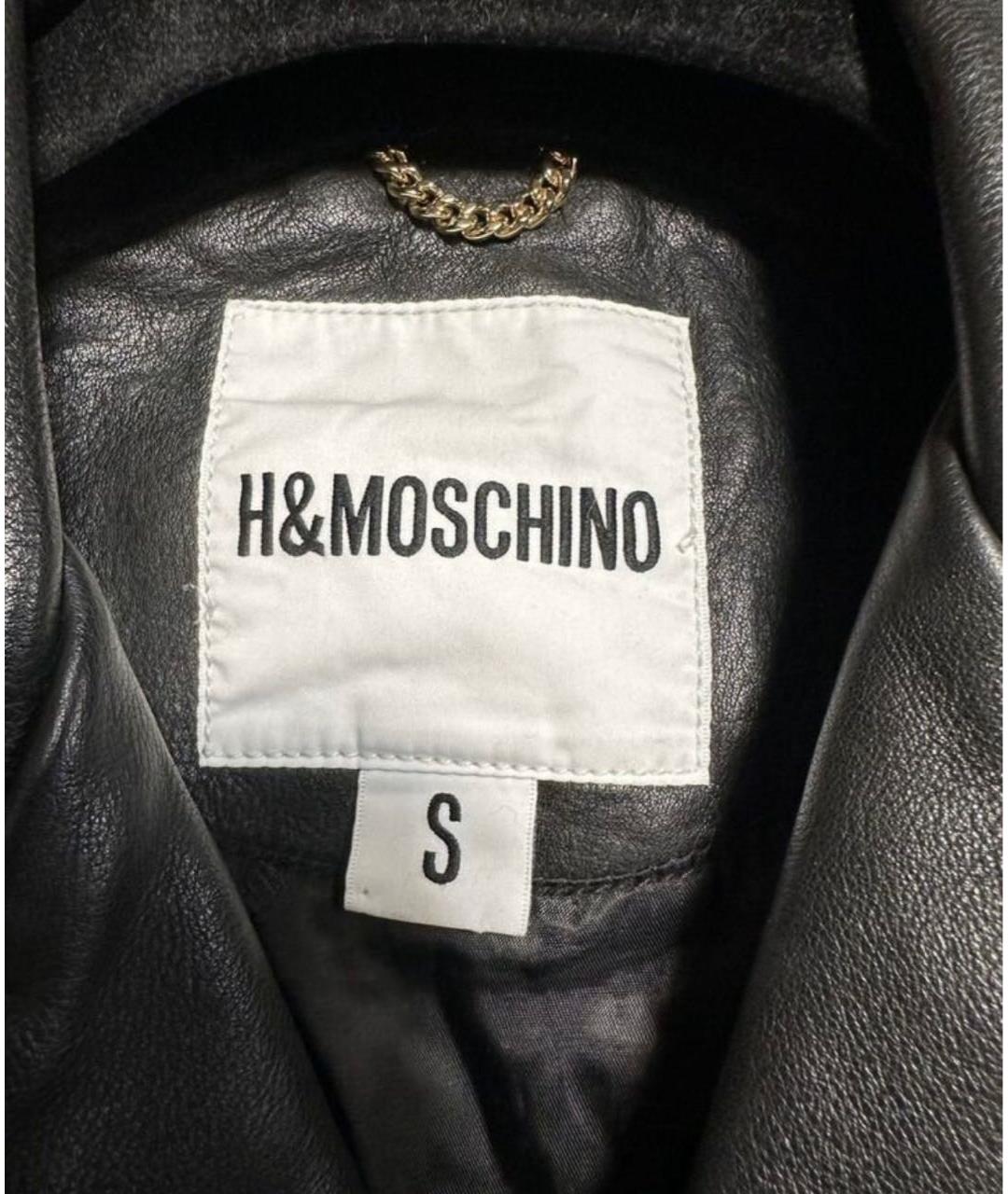 MOSCHINO Черная кожаная куртка, фото 6