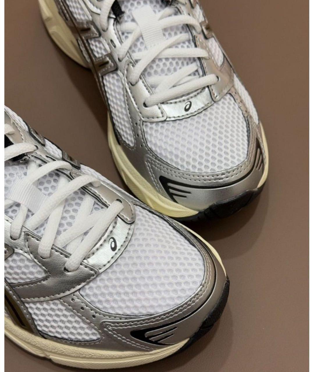 ASICS Белые текстильные низкие кроссовки / кеды, фото 6