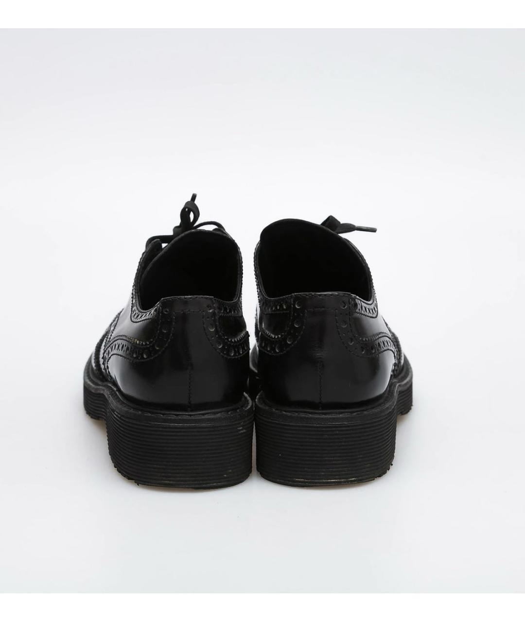 PRADA Черные кожаные брогги и оксфорды, фото 4