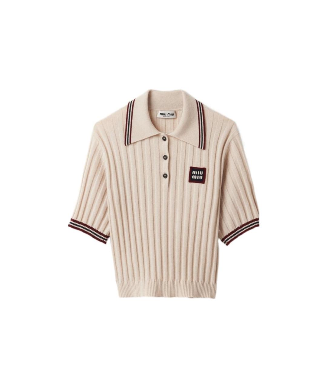 MIU MIU Бежевая футболка, фото 1