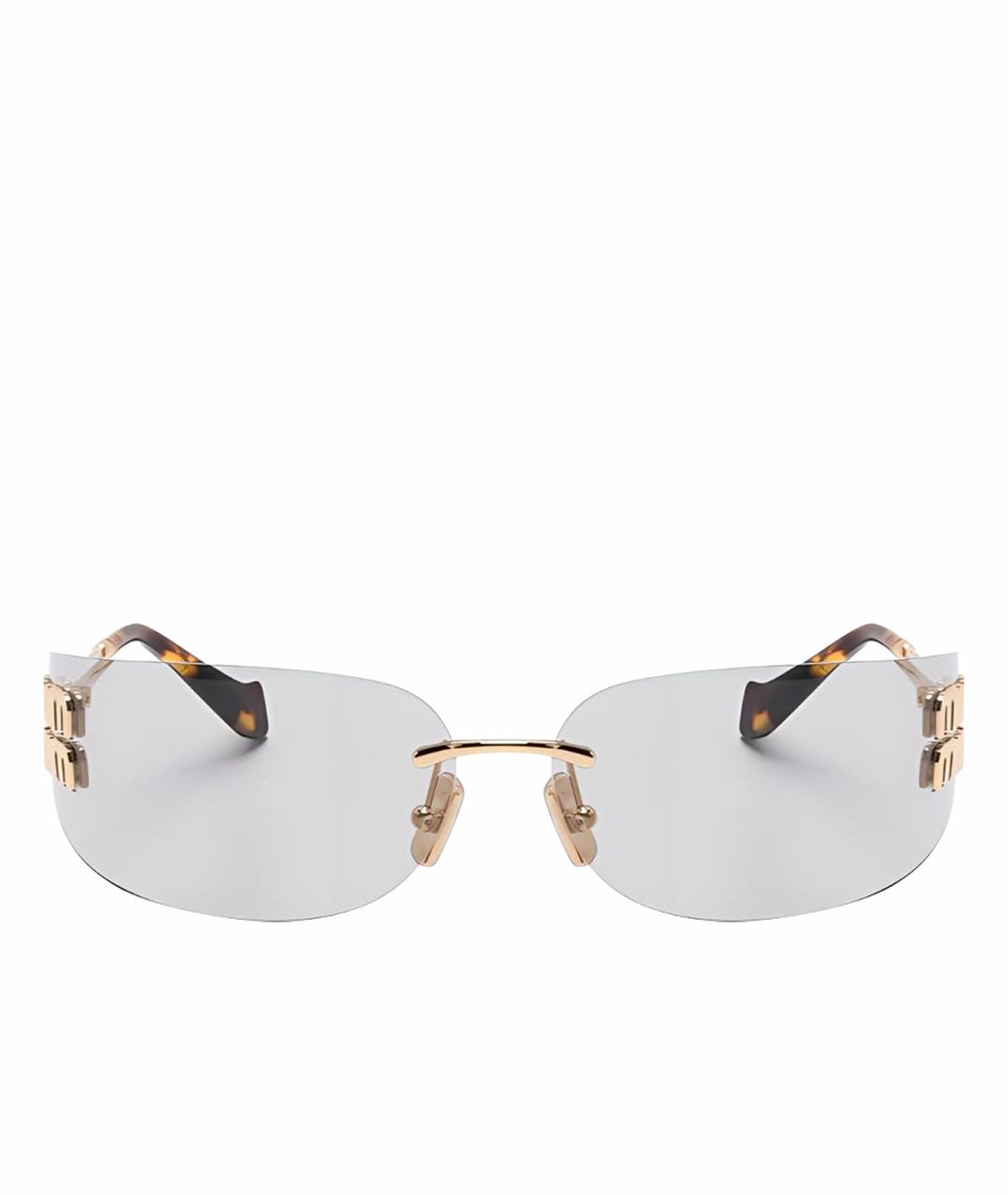 MIU MIU Серые металлические солнцезащитные очки, фото 1